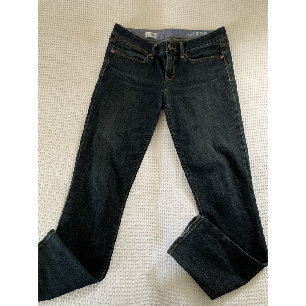 Gap 1969 Always Skinny Jeans Womens‎ 29/8R Dark Wash Stretch Denim